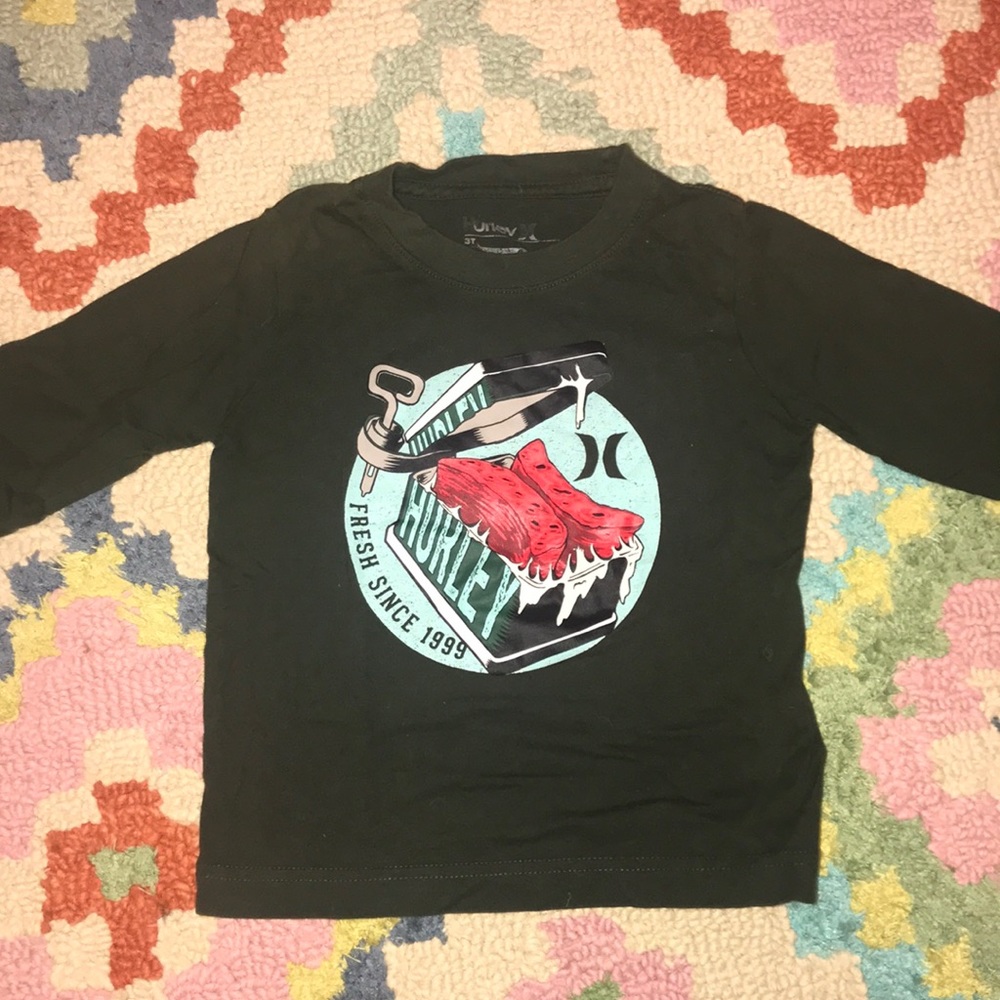Hurley dark green long sleeve tee